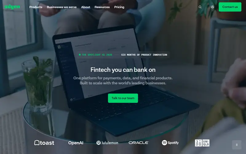 Adyen homepage