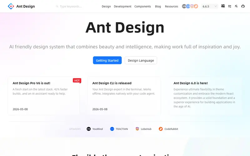 Ant Design homepage