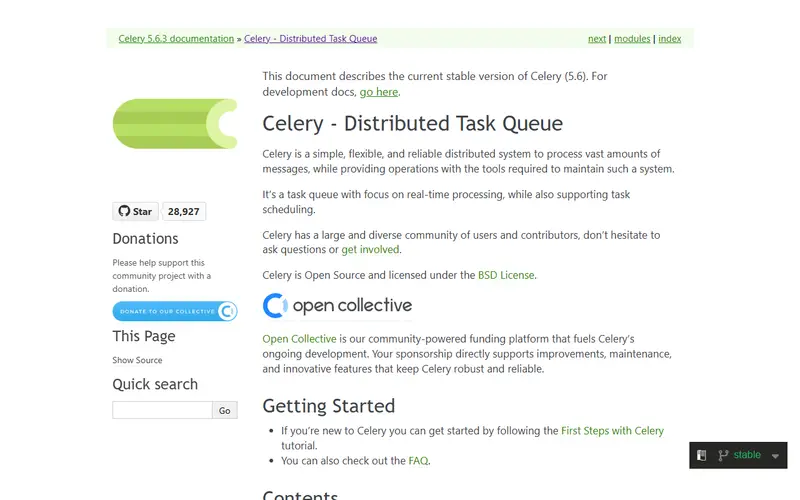 Celery homepage