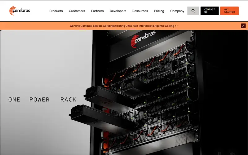 Cerebras Inference homepage