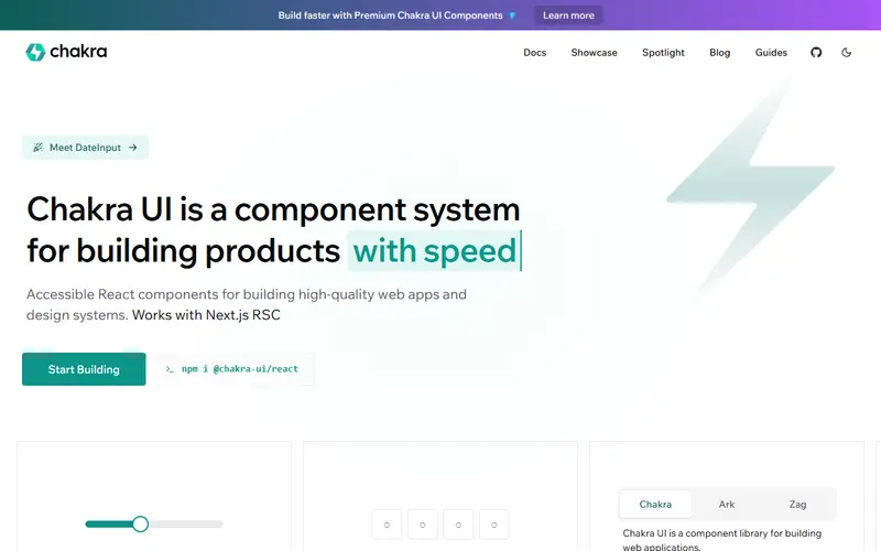 Chakra UI homepage