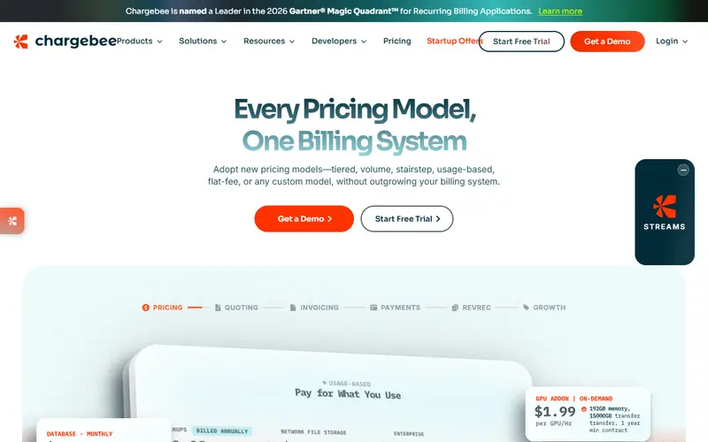 Chargebee homepage