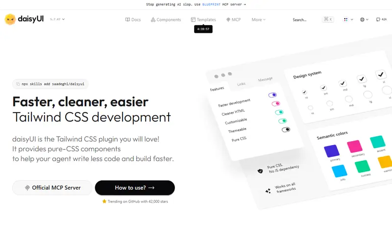 daisyUI homepage