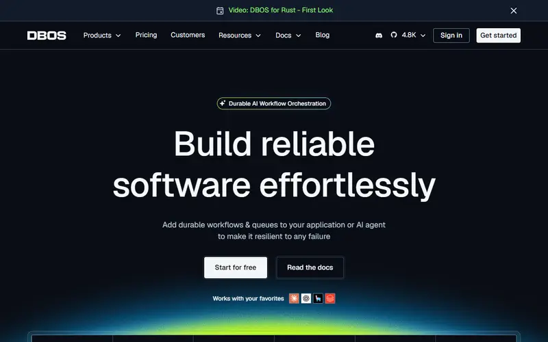 DBOS homepage