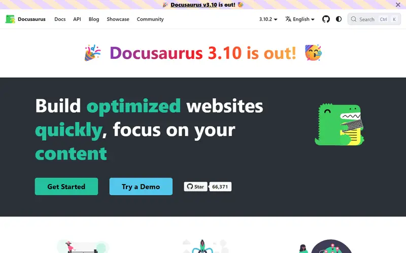 Docusaurus homepage