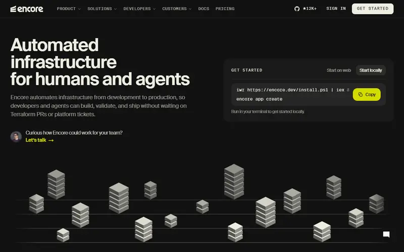 Encore homepage