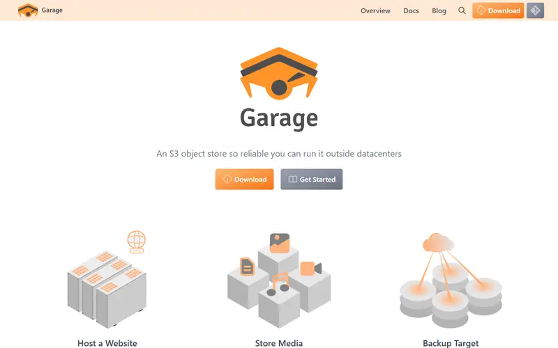Garage homepage