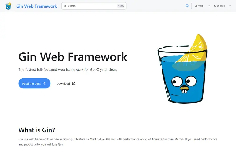 Gin homepage