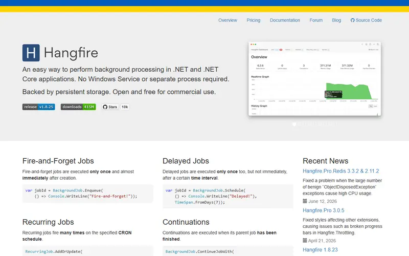 Hangfire homepage