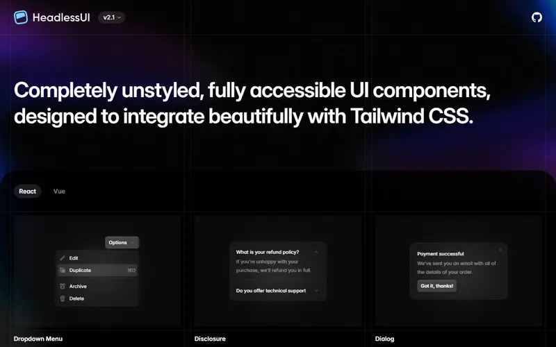 Headless UI homepage