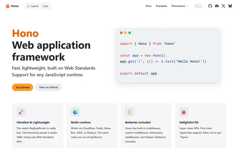 Hono homepage