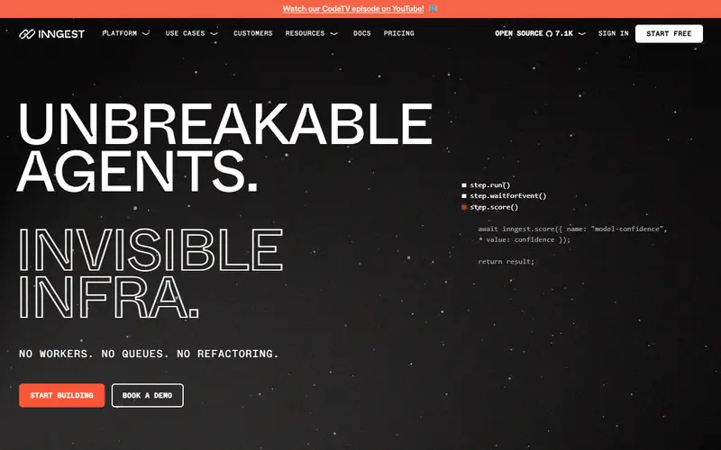Inngest homepage