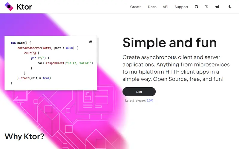 Ktor homepage