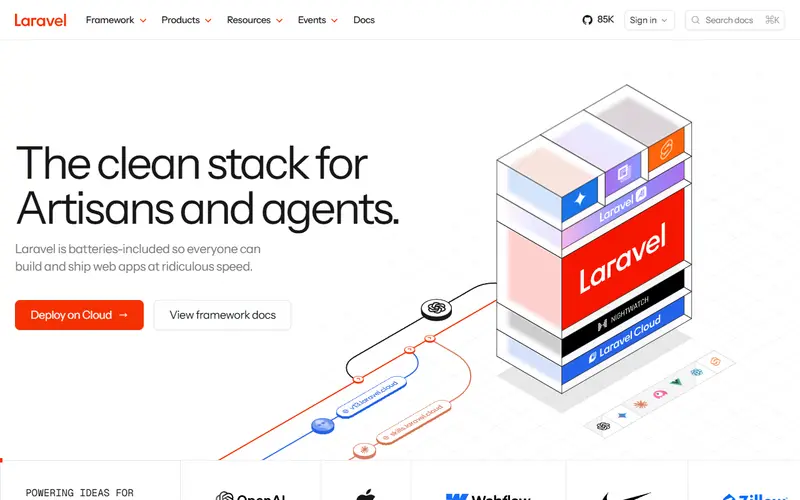 Laravel homepage