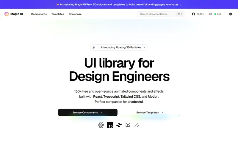 Magic UI homepage