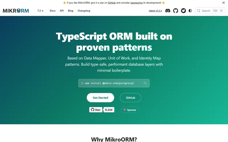 MikroORM homepage
