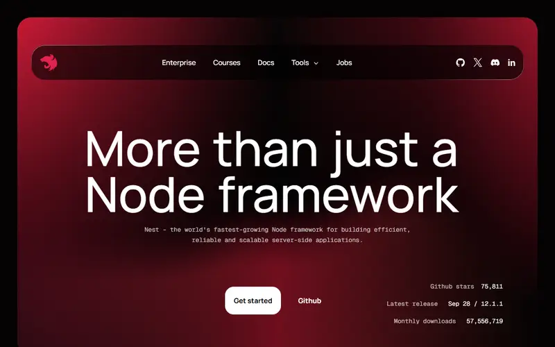 NestJS homepage