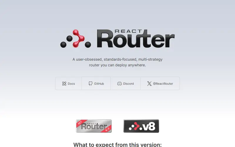 React Router (framework mode) homepage