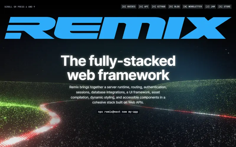 Remix 3 homepage