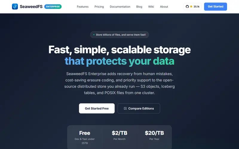 SeaweedFS homepage