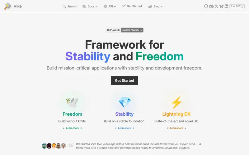 Vike homepage